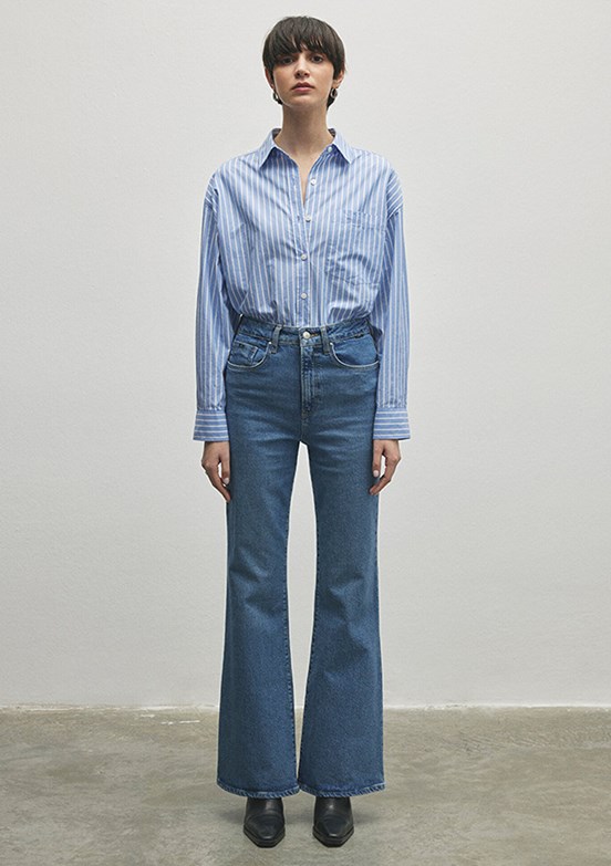 MAVİ LOS ANGELES - M1010349-86463 Kadın Çok Renkli Yüksek Bel Jean Pantolon