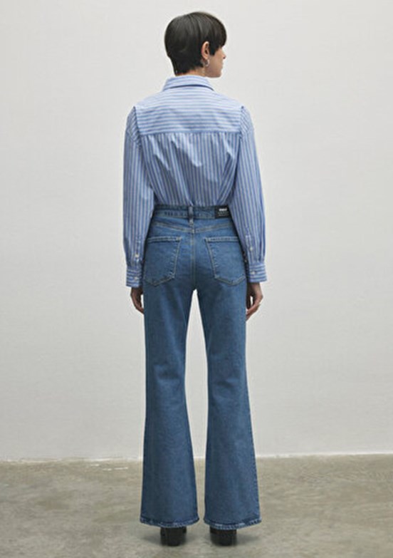 MAVİ LOS ANGELES - M1010349-86463 Kadın Çok Renkli Yüksek Bel Jean Pantolon