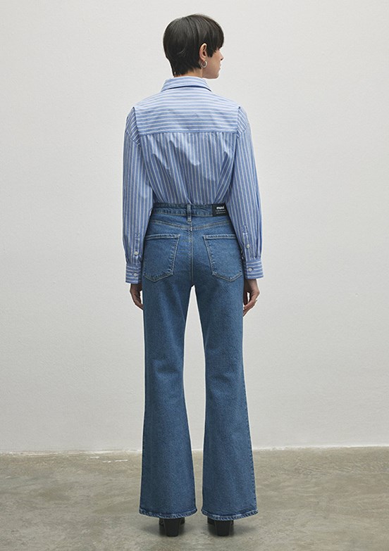 MAVİ LOS ANGELES - M1010349-86463 Kadın Çok Renkli Yüksek Bel Jean Pantolon