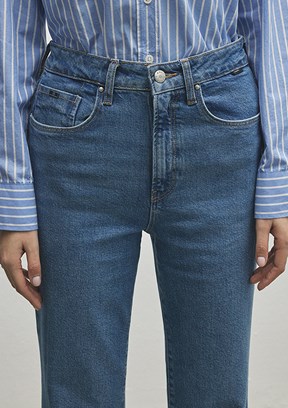 MAVİ LOS ANGELES - M1010349-86463 Kadın Çok Renkli Yüksek Bel Jean Pantolon