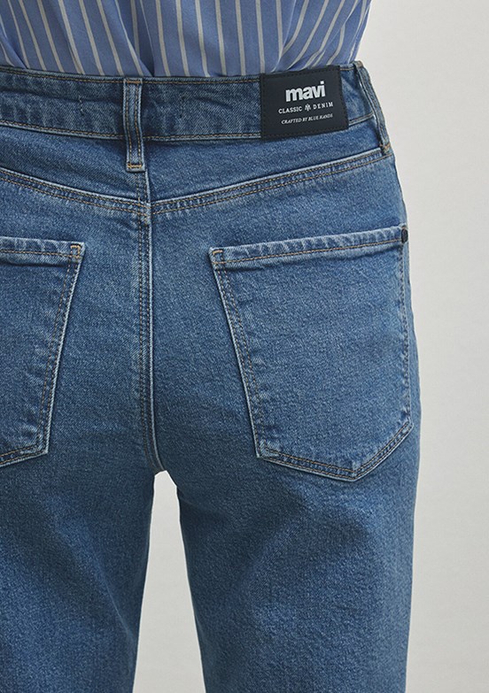 MAVİ LOS ANGELES - M1010349-86463 Kadın Çok Renkli Yüksek Bel Jean Pantolon