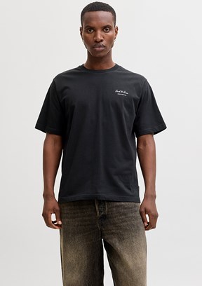 JACK&JONES JJEARCHIVE GRAPHIC TEE - 12287990 Erkek Siyah Baskılı T-Shirt