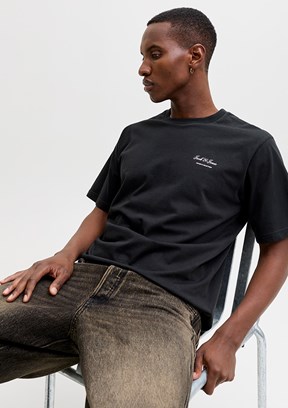 JACK&JONES JJEARCHIVE GRAPHIC TEE - 12287990 Erkek Siyah Baskılı T-Shirt