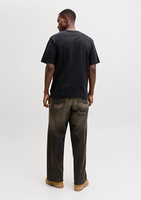 JACK&JONES JJEARCHIVE GRAPHIC TEE - 12287990 Erkek Siyah Baskılı T-Shirt