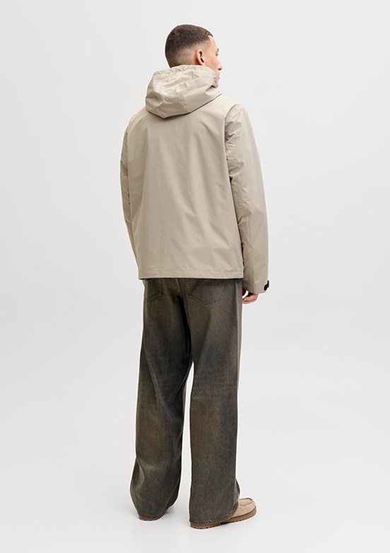 JACK&JONES JJEFLYNN FUNCTIONA - 12278842 Erkek Çok Renkli Fermuarlı Kapşonlu Mont