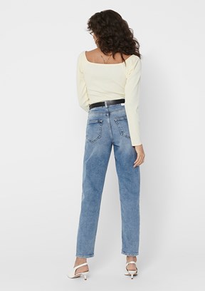 ONLY - 15193864 Kadın Mavi Mom Jean Pantolon