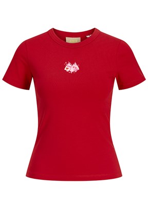 JJXX - 12290744 Kadın Çok Renkli Bisiklet Yaka T-Shirt