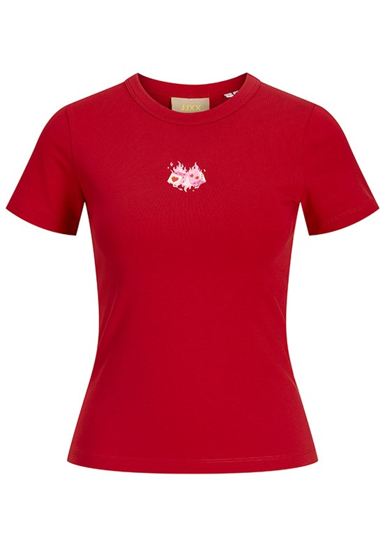 JJXX - 12290744 Kadın Çok Renkli Bisiklet Yaka T-Shirt