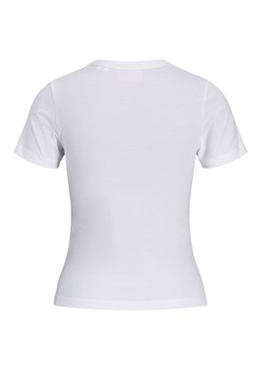 JJXX - 12290744 Kadın Beyaz Bisiklet Yaka T-Shirt