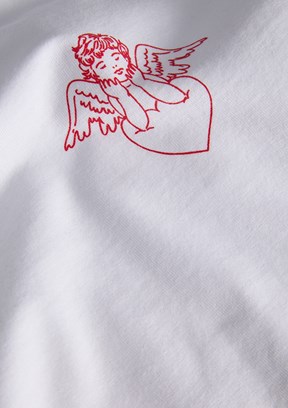 JJXX - 12290744 Kadın Beyaz Bisiklet Yaka T-Shirt