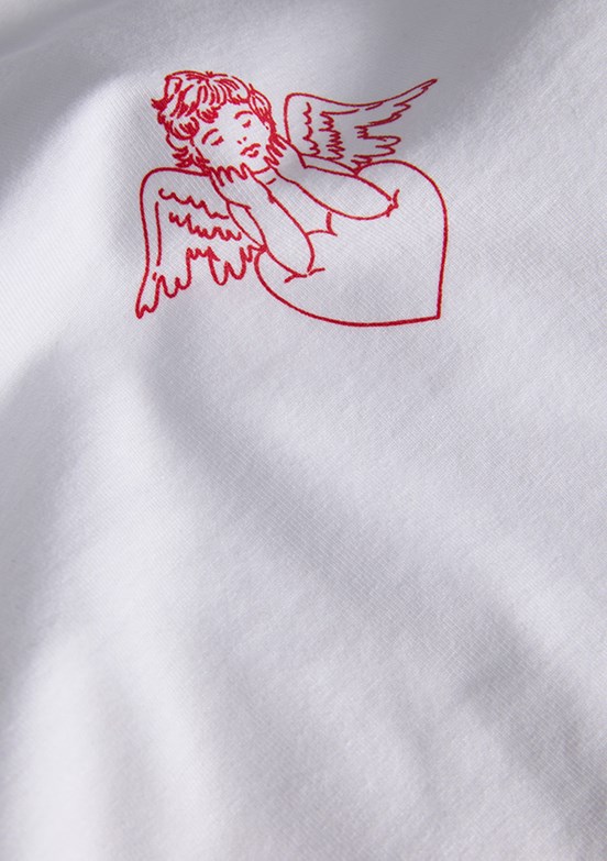 JJXX - 12290744 Kadın Beyaz Bisiklet Yaka T-Shirt