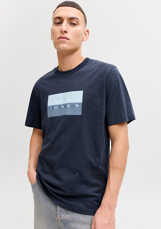 JACK&JONES JCOFUSION DOTS PRINT TEE SS CREW - 12289863 Erkek Çok Renkli Baskılı T-Shirt