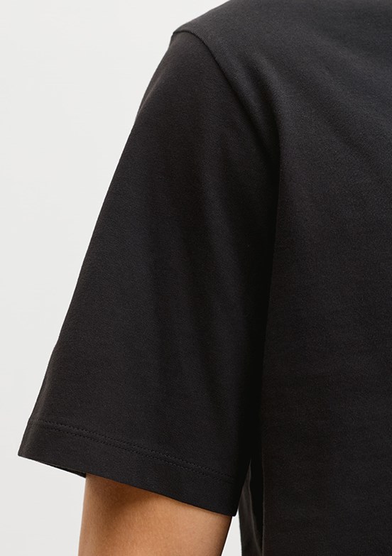 JACK&JONES JCOFUSION DOTS PRINT TEE SS CREW - 12289863 Erkek Siyah Baskılı T-Shirt