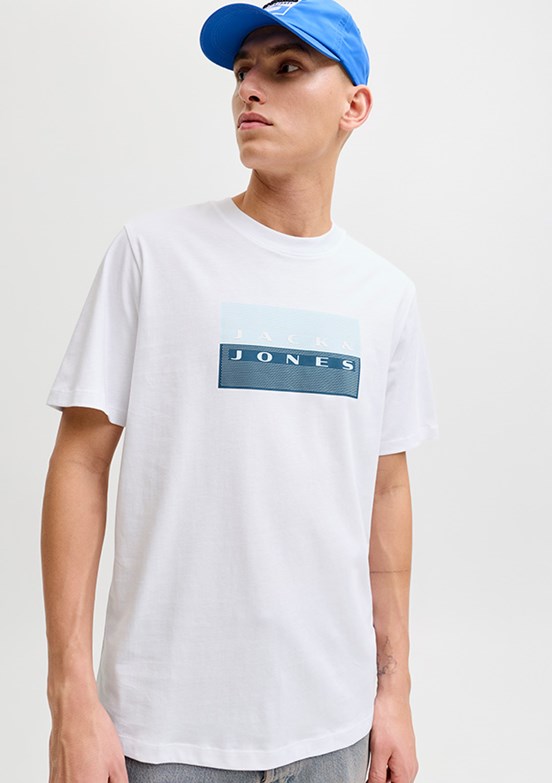 JACK&JONES JCOFUSION DOTS PRINT TEE SS CREW - 12289863 Erkek Çok Renkli Baskılı T-Shirt