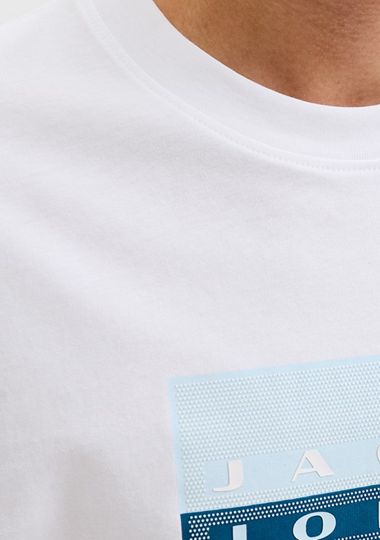 JACK&JONES JCOFUSION DOTS PRINT TEE SS CREW - 12289863 Erkek Çok Renkli Baskılı T-Shirt