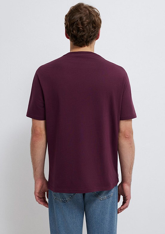 MAVİ - M0611711-70434 Erkek Bordo Baskılı T-Shirt
