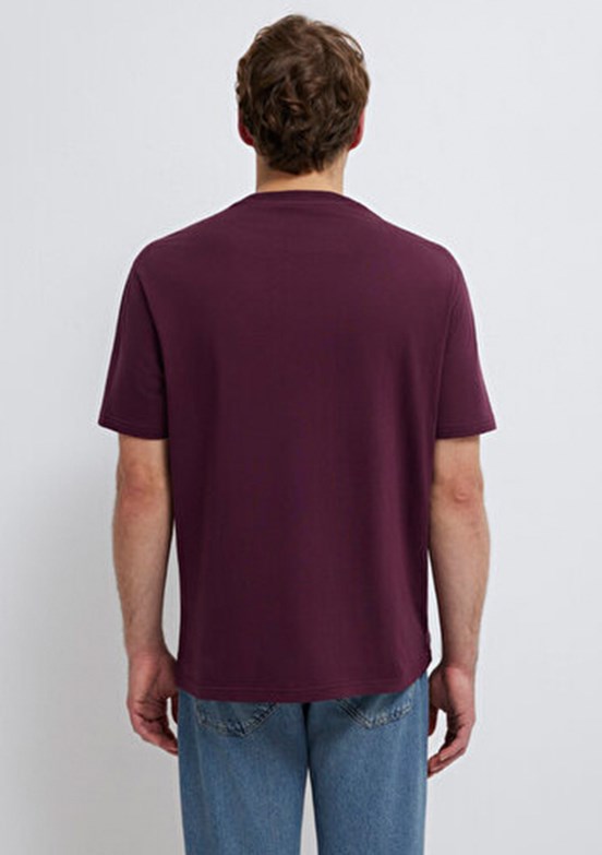 MAVİ - M0611711-70434 Erkek Bordo Baskılı T-Shirt