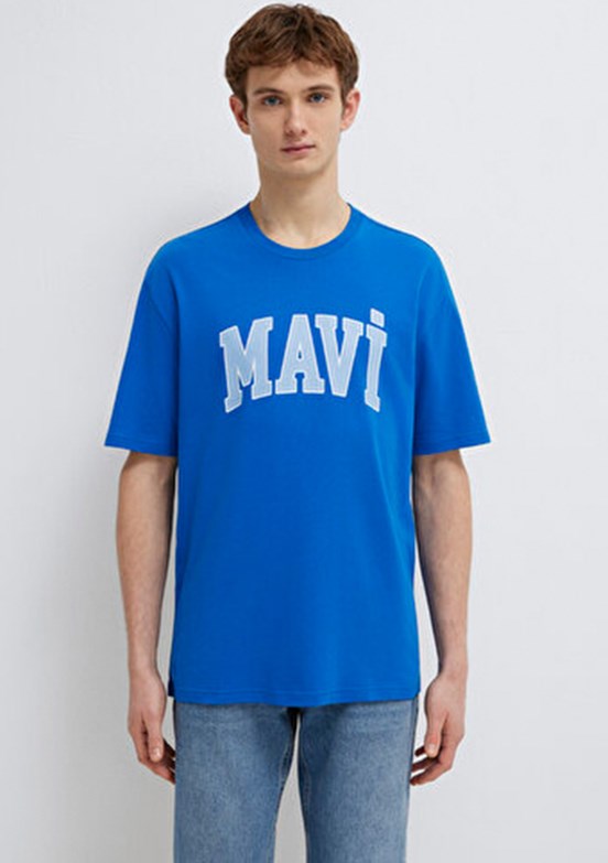 MAVİ - M0611711-81330 Erkek Çok Renkli Baskılı T-Shirt