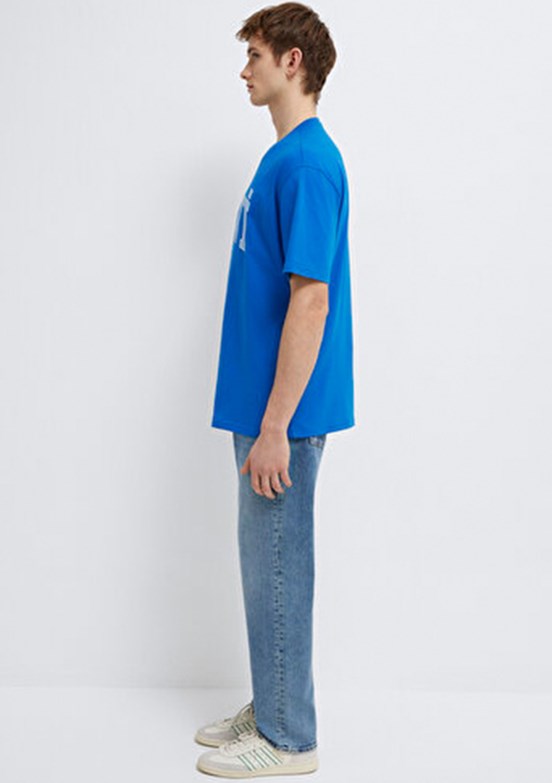 MAVİ - M0611711-81330 Erkek Çok Renkli Baskılı T-Shirt