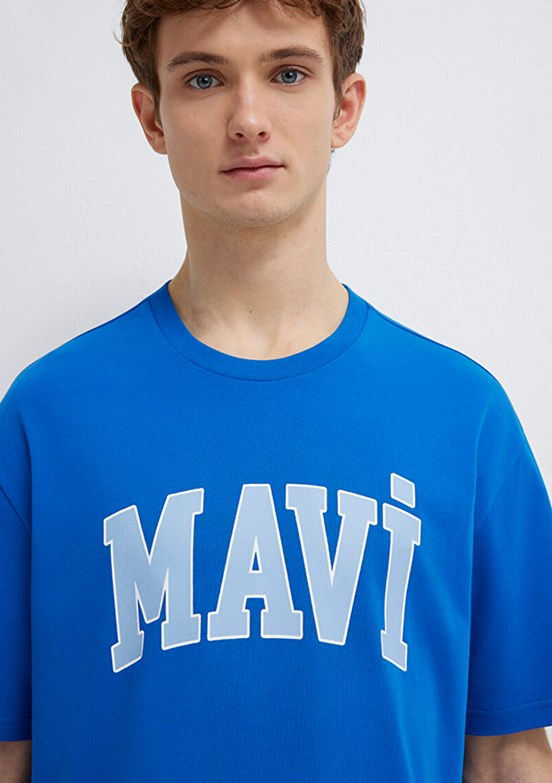 MAVİ - M0611711-81330 Erkek Çok Renkli Baskılı T-Shirt