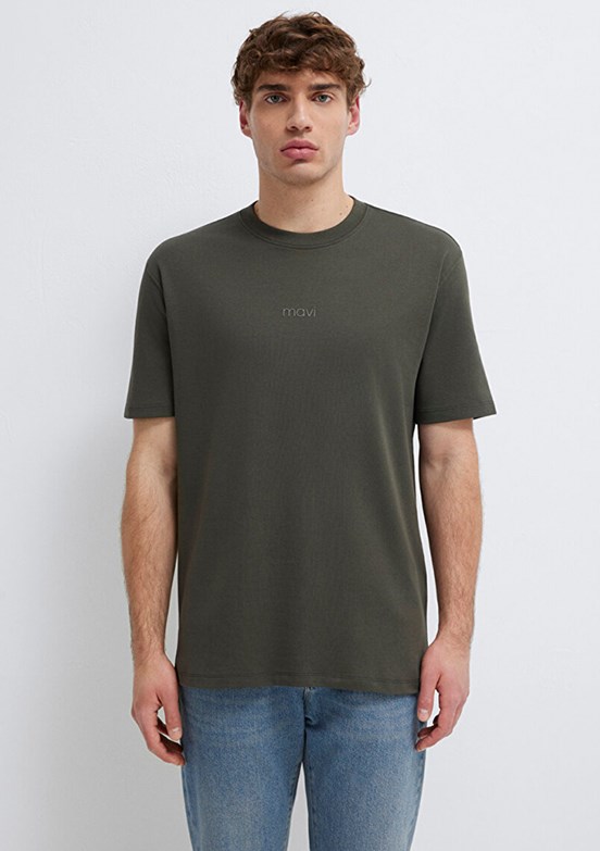 MAVİ - M0613102-71553 Erkek Mavi Baskılı T-Shirt