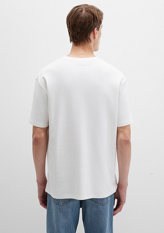 MAVİ - M0613102-80194 Erkek Beyaz Baskılı T-Shirt