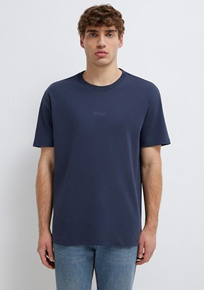 MAVİ - M0613102-85315 Erkek Mavi Baskılı T-Shirt