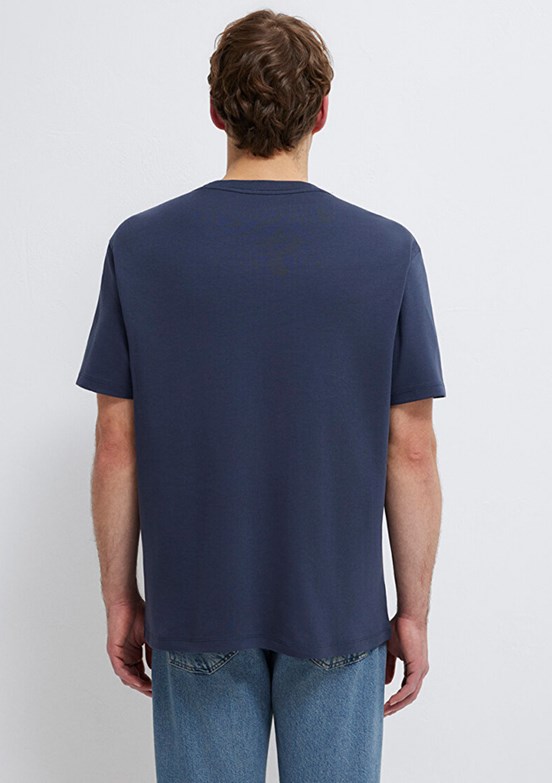 MAVİ - M0613102-85315 Erkek Mavi Baskılı T-Shirt