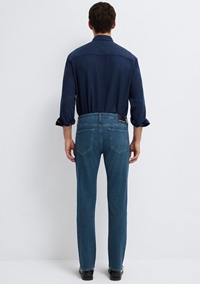 MAVİ Marcus - M00351A1735 Erkek Koyu Mavi Slim Jean Pantolon