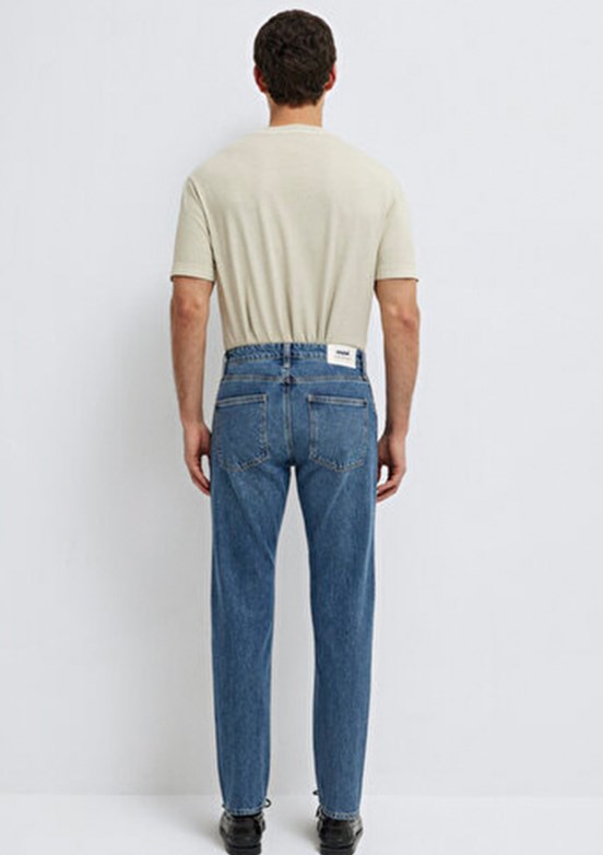 MAVİ London - M0010172-A1724 Erkek Mavi Normal Bel Jean Pantolon