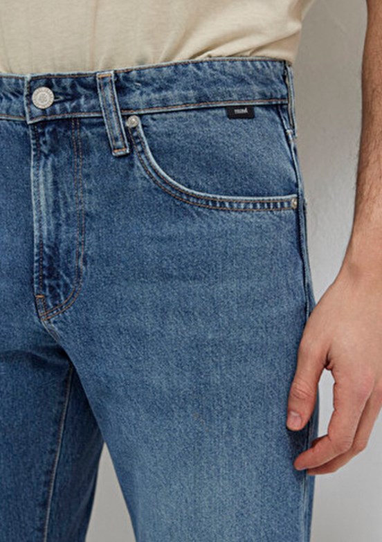 MAVİ London - M0010172-A1724 Erkek Mavi Normal Bel Jean Pantolon
