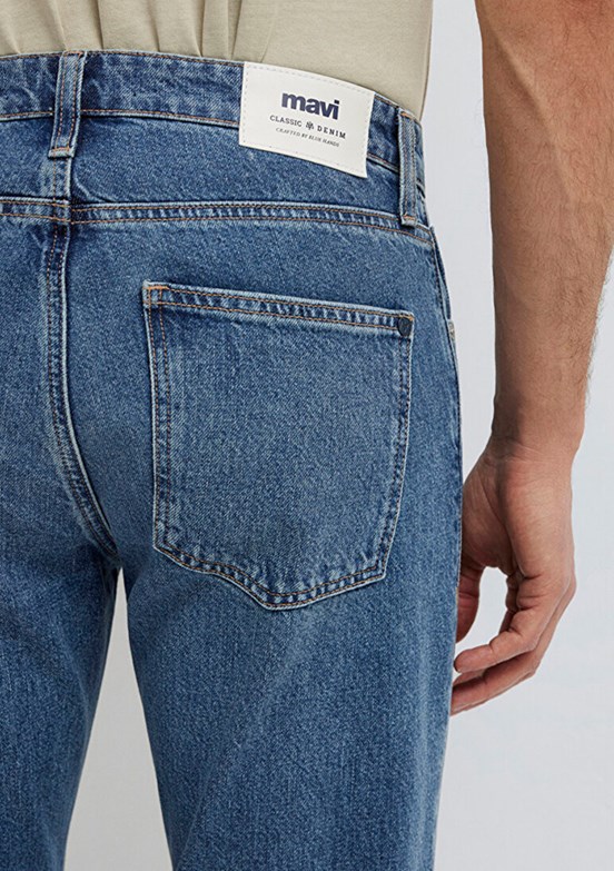 MAVİ London - M0010172-A1724 Erkek Mavi Normal Bel Jean Pantolon