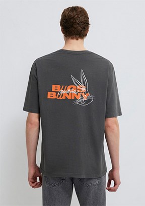 MAVİ Bugs Bunny - M0613202-900 Erkek Siyah Baskılı T-Shirt