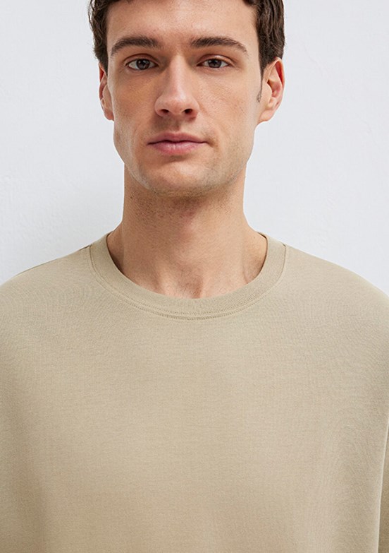 MAVİ Kahverengi Erkek Bisiklet Yaka T-Shirt