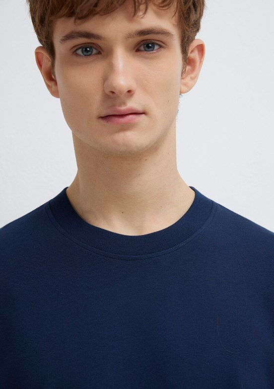 MAVİ - M0613113-82318 Erkek Lacivert Kısa Kol T-Shirt