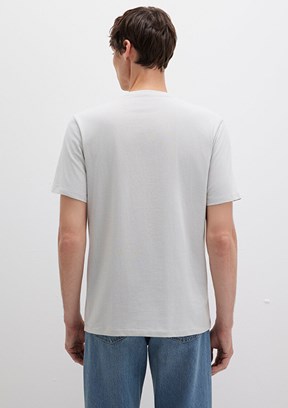 MAVİ - M0611714-70074 Erkek Gri Baskılı T-Shirt