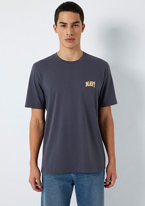 MAVİ - M0611714-70101 Erkek Çok Renkli Baskılı T-Shirt