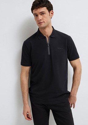 MAVİ Siyah Erkek Polo Yaka T-Shirt