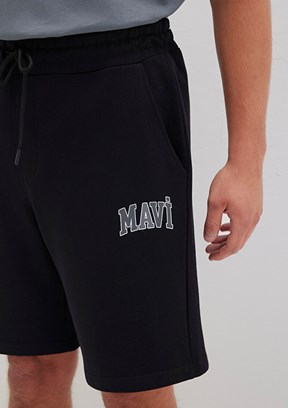 MAVİ Siyah Erkek Baskılı Şort
