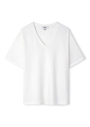 İPEKYOL - IS1260070102 Kadın Beyaz V Yaka T-Shirt