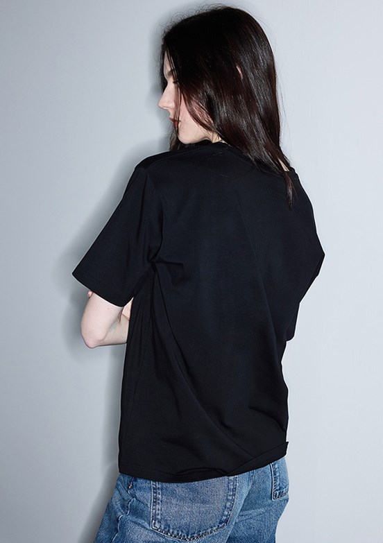 İPEKYOL - IS1260070102 Kadın Siyah V Yaka T-Shirt