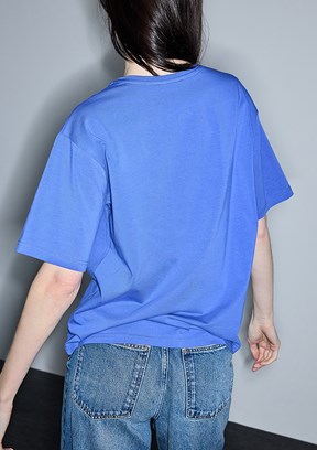 İPEKYOL - IS1260070102 Kadın Mavi V Yaka T-Shirt