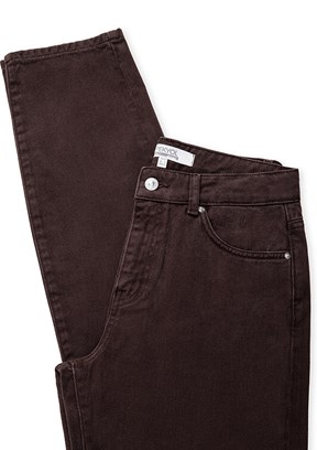 İPEKYOL - IS1260018011 Kadın Kahverengi Normal Bel Jean Pantolon