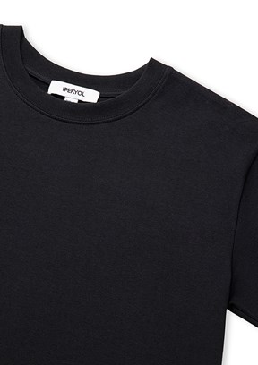 İPEKYOL - IS1260070112 Kadın Siyah Bisiklet Yaka T-Shirt