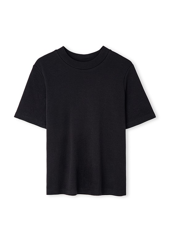 İPEKYOL - IS1260070101 Kadın Siyah Bisiklet Yaka T-Shirt