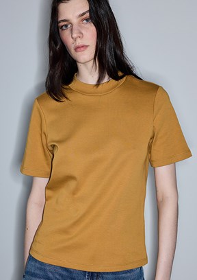 İPEKYOL - IS1260070101 Kadın Sarı Bisiklet Yaka T-Shirt