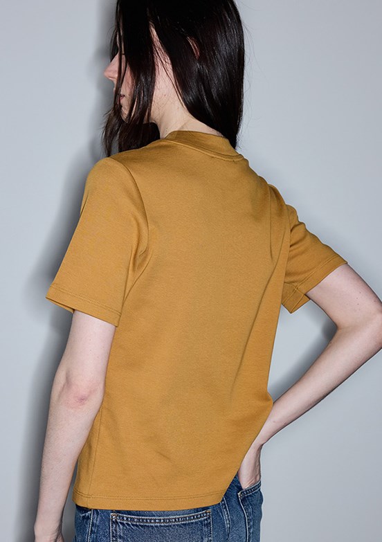 İPEKYOL - IS1260070101 Kadın Sarı Bisiklet Yaka T-Shirt