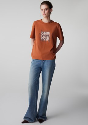 İPEKYOL - IS1260070050 Kadın Turuncu Basic T-Shirt