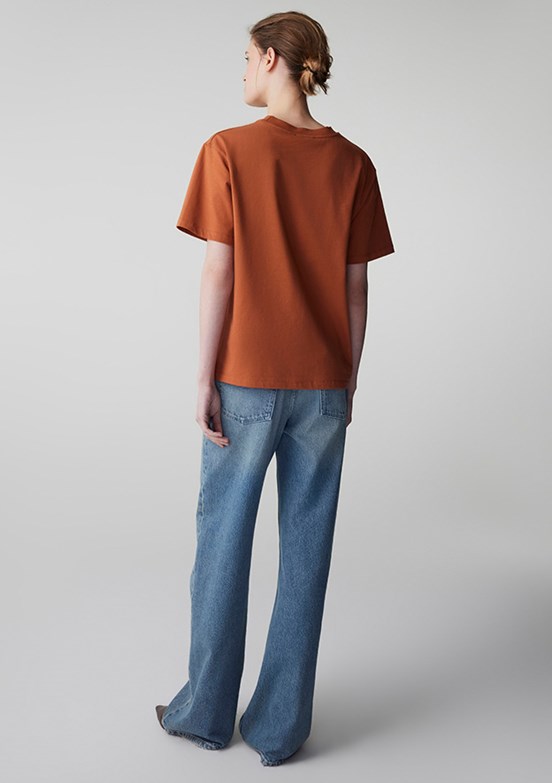 İPEKYOL - IS1260070050 Kadın Turuncu Basic T-Shirt