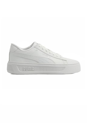PUMA Smash Platform V3 Tdp - 40617501 Kadın Beyaz Sneaker Ayakkabı
